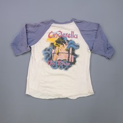 Rare Vintage Cinderella in Concert on Tour Raglan T Shirt 80s Metal Rock Band