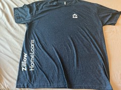 Zillow T -Shirt Next Level Apparel Heather Blue PolyCotton Comfort Ts. NwT