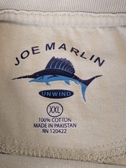 Joe Marlin Unwind T-Shirt Men’s XL Beige Chest Pocket 100% Cotton Short Sleeve