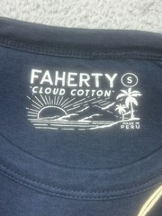 Faherty T-Shirt Men’s S Navy Cloud PIMA Cotton Short Sleeve Crew Pool Bar NEW