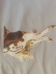 Vintage 1996 Coors Beer Cowboy Rodeo Wild West Tee Cream Colored Double Sided 2X