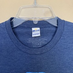 Corona Shirt Mens Medium Blue Casual Crew Neck Beach Fishing Outdoor Camp Tee