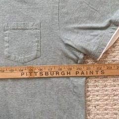 Denim & Flower Light Green White Stripe Contrasting Trim Beach Casual Men’s L