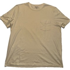 UnTuckit EcoSoft Berry Mens L Tshirt White Pocket Cotton Tencel Crewneck Peru