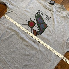 Vintage Seattle Washington Shirt Mens XL Gray Signal Sport Fish Tee T-Shirt USA