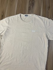 Kith Men’s Cotton Short Sleeve T-Shirt Sz Medium Beige Small Box Logo Authentic