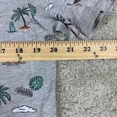 Free Planet Shirt Somen Large Gray Tropical Surf Beach Allover Graphic Tee