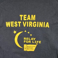 Vintage Relay For Life Shirt Mens Large Blue Team West Virginia Cancer Charity