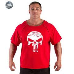 Men’s T Shirts Fitness Men Bodybuilding Shirt Batwing Sleeve Rag Shirt Gym