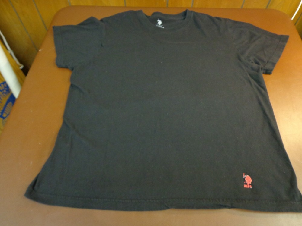 USPA U.S Polo ASSN T Shirt Short Sleeve Black Large Tee L25