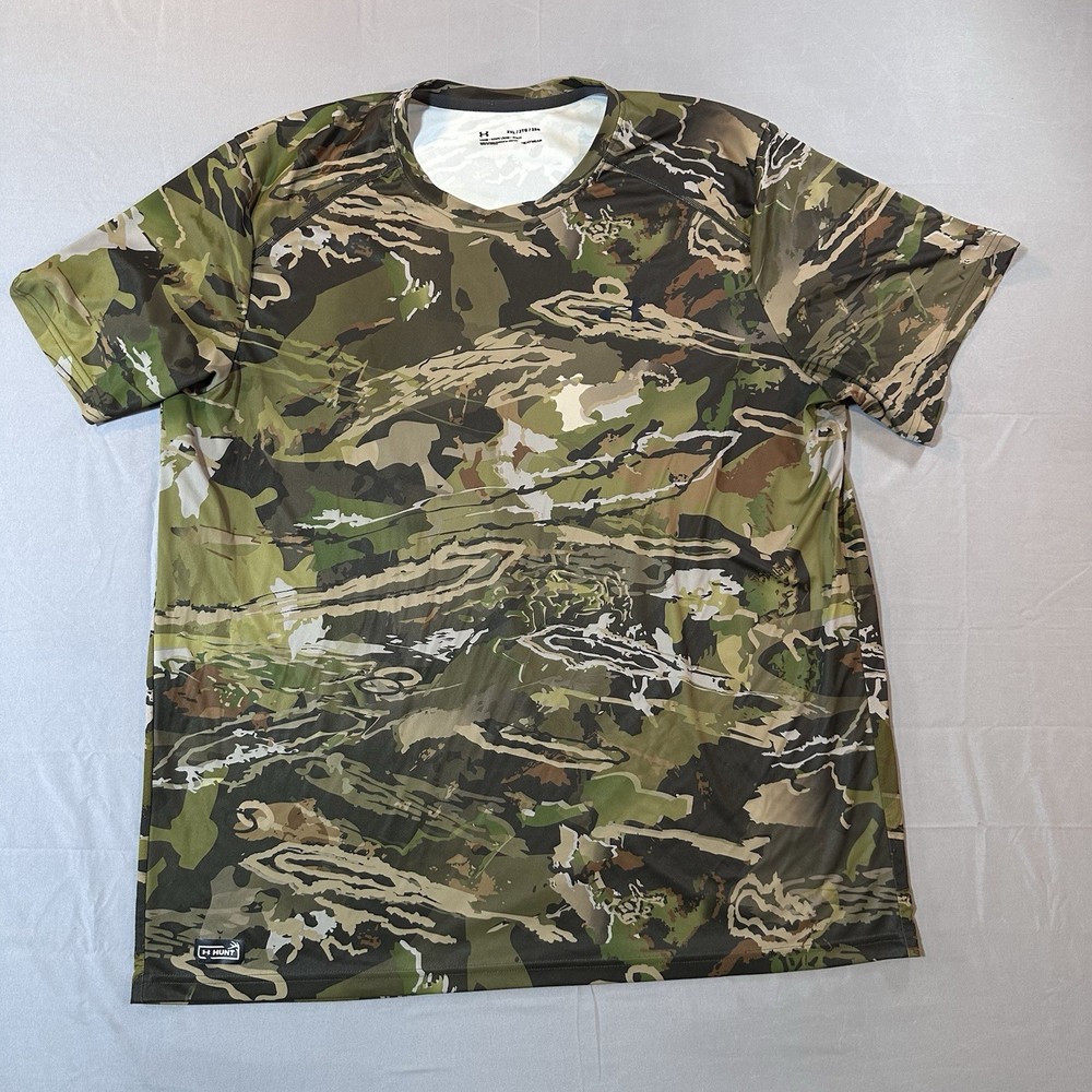 Under Armour Camo T-Shirt Mens XXL Short Sleeve Hunting Light Weight Performance