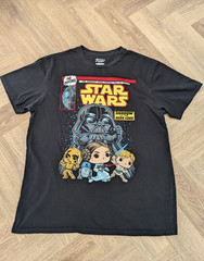 Funko Pop Star Wars Shirt Retro Princess Leia Vader Tee Comin Black Size L