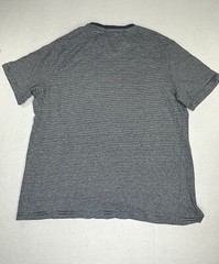 MEMBERS MARK Mens Soft Wash Tee Blue Striped Short Sleeve Size Large L