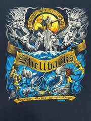 Shellbacks Ancient Order Of The Deep Graphic T-Shirt Mens Blue 2XL 7.62 Design