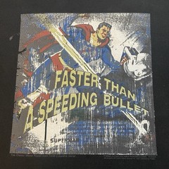 Vintage Superman Faster Than A Speeding Bullet T-Shirt Mens Medium DC Comics Y2K