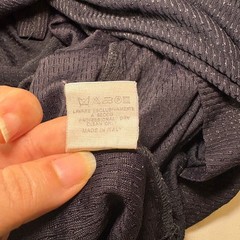 GIORGIO DANIELI Black Textured Stretch Viscose Blend T-Shirt Sz See Measurements