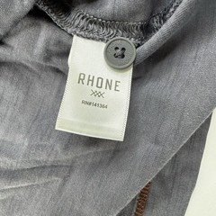 Rhone Long Sleeve Henley Shirt Heather Gray Mens Medium Stretch Pima Cotton