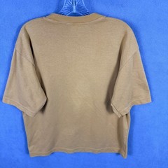 Uniqlo AIRism Oversized Crew Neck T-Shirt Mens Medium Mustard Yellow 455359