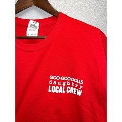 Goo Goo Dolls Tour Shirt Daughtry Red Concert Band Shirt 2XL 2014 Local Crew