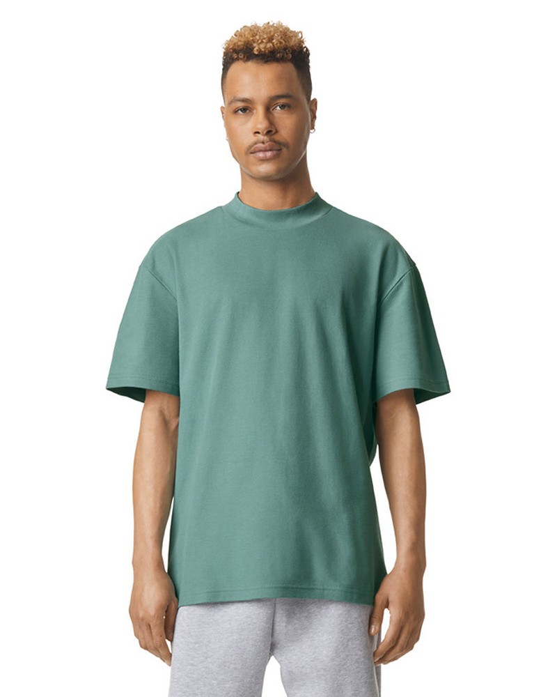 Pack Of 3 American Apparel 1PQ Unisex Mockneck Pique Stylish Plain T-Shirt