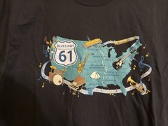 Blues Highway 61 Black T Shirt Large