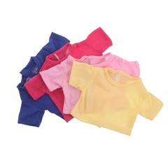 4Pcs Plush Bear Blank T-Shirts Soft Cotton for Birthday Graduation Gift