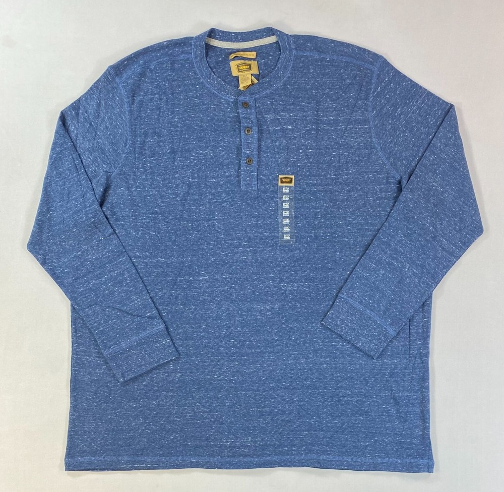 NEW Men’s Foundry Casual Long Sleeve Thermal Henley Shirt