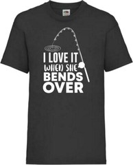 Fishing Love It Bend Over Humour Novelty T Shirt Various Colours And Sizes
