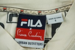 Urban Outfitters FILA Pierre Cardin T Shirt Mens Small Ivory Target Graphic