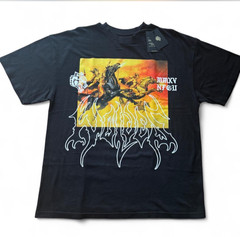 DARC SPORT SIZE MEDIUM VALKYRIE WARRIOR WOLVES SSDD NFGU GRAPHIC BLACK SHIRT