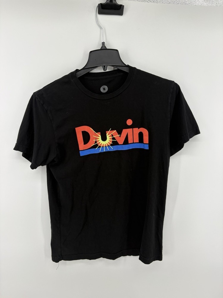 Duvin Design Black Graphic Print “The Sun Provides The Smiles” T-Shirt Size M