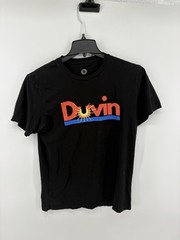 Duvin Design Black Graphic Print “The Sun Provides The Smiles” T-Shirt Size M