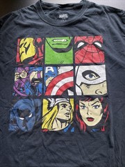 Marvel Size Medium Black T Shirt Short Sleeve Comic Book Graphic Tee Avengers