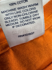 Supreme Verify Tee Tshirt Orange Medium (M) FW20 Captcha Made in USA