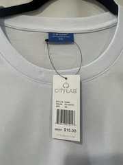 city lab t shirt Men ‘S 2 Piece Sz 3XL White -black