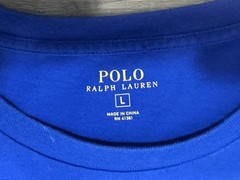 Polo Ralph Lauren Blue Tshirt Green Pony Preppy Men’s Sz L