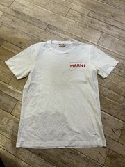 Size 48 – S / M – Marni Stitched Logo Tee – White