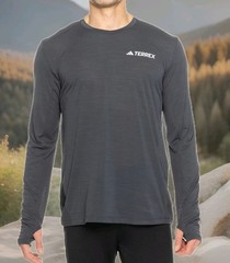 Adidas Terrex XPR LS Climacool Trail Running Shirt 2XL Carbon JL6343 New NWT $65