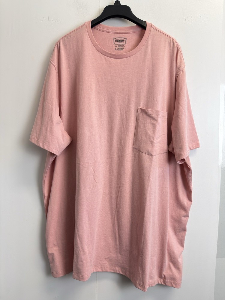 The Foundry Supply Co. Men’s 4XL Blush Crew Neck T-Shirt Cotton Blend Tee