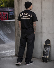 Famous Stars And Straps REAPER BADGE Men’s Short Sleeve T-Shirt Black Small