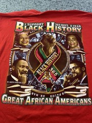 Black History “From Slavery to Freedom” Gildan 4XL Red T-Shirt Double Sided