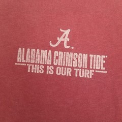 VTG Comfort Colors Mens Faded Red Alabama University Crimson Tide Denny Shirt XL