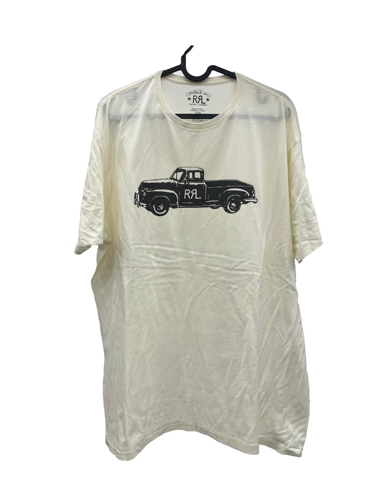 DOUBLE RL ralph’s truck t-shirt antique white L