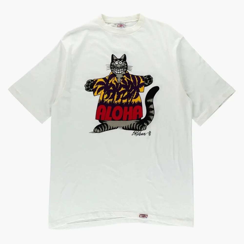 Vintage Aloha Cat 70s 80s T-Shirt USA