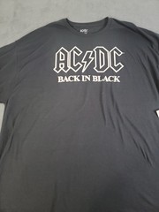 NWT AC/ DC Back In Black Men’s 3xl Black T-shirt Crew Neck Short Sleeve