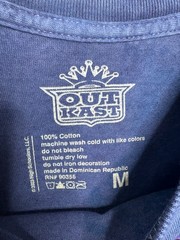 OutKast Medium Andre 3000 Big Boi T-Shirt Blue Mineral Wash Crewneck Cotton NWOT
