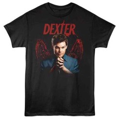 Dexter – Blood Wings Alt – American Classics – Black Adult Short Sleeve T-Shirt