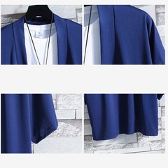 Comfy Fashion Shirt Jacket Yukata 3/4 Sleeve Cardigan Coat Japanese Kimono