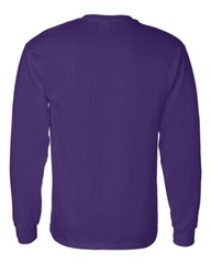 Gildan 5400 Adult Heavy Cotton Long Sleeve T-shirt Purple Size XL
