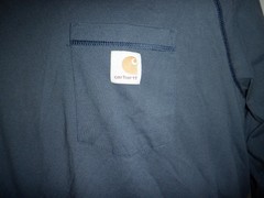 Mens CARHARTT FORCE RELAXED FIT Sz XL Gray Pocket Long Sleeved Crew Neck T-Shirt